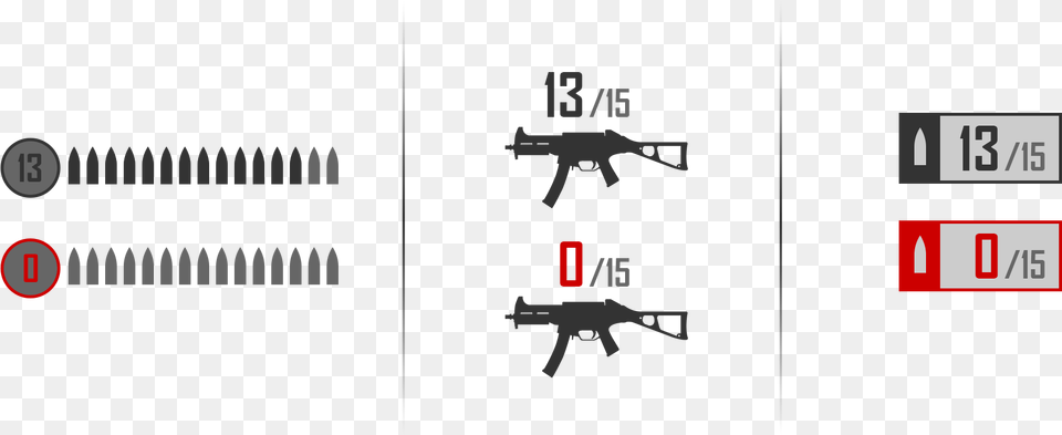 Common Ammo Count Machine Gun, Firearm, Rifle, Weapon, Machine Gun Png Image