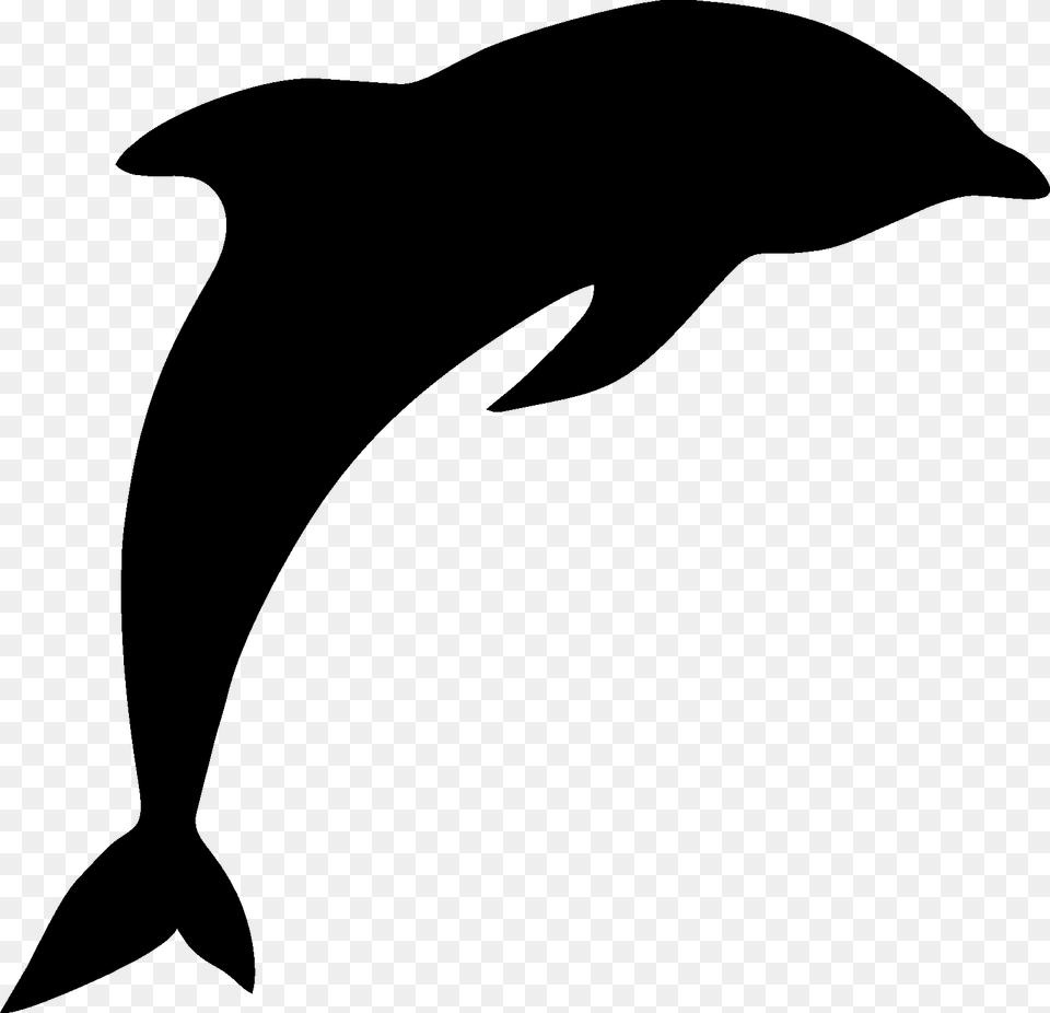 Common Bottlenose Dolphin Clipart Dolphin, Animal, Mammal, Sea Life, Silhouette Free Png