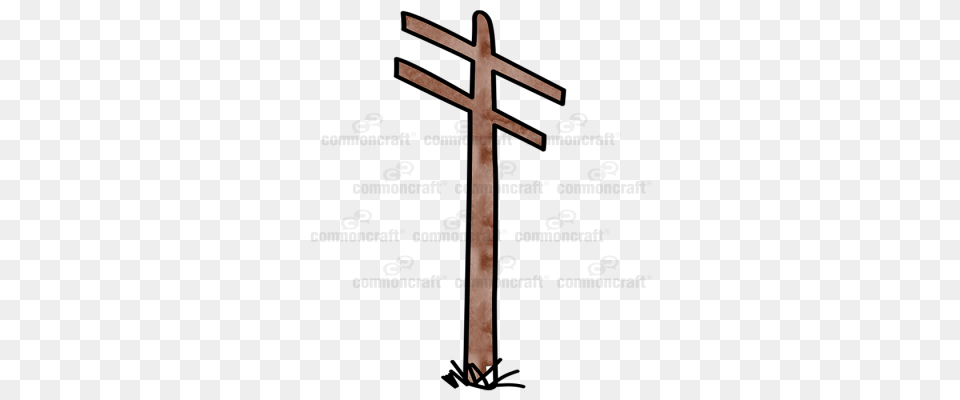 Common Craft Cut Out Library Common Craft, Cross, Symbol, Utility Pole Free Png Download