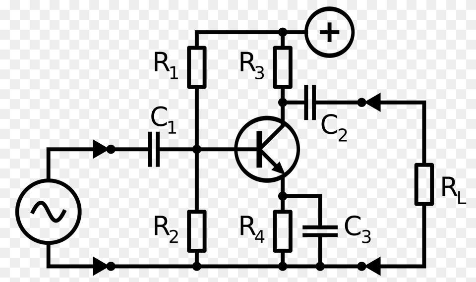 Common Emitter Amplifier Clipart, Diagram, Circuit Diagram, Gas Pump, Machine Png Image