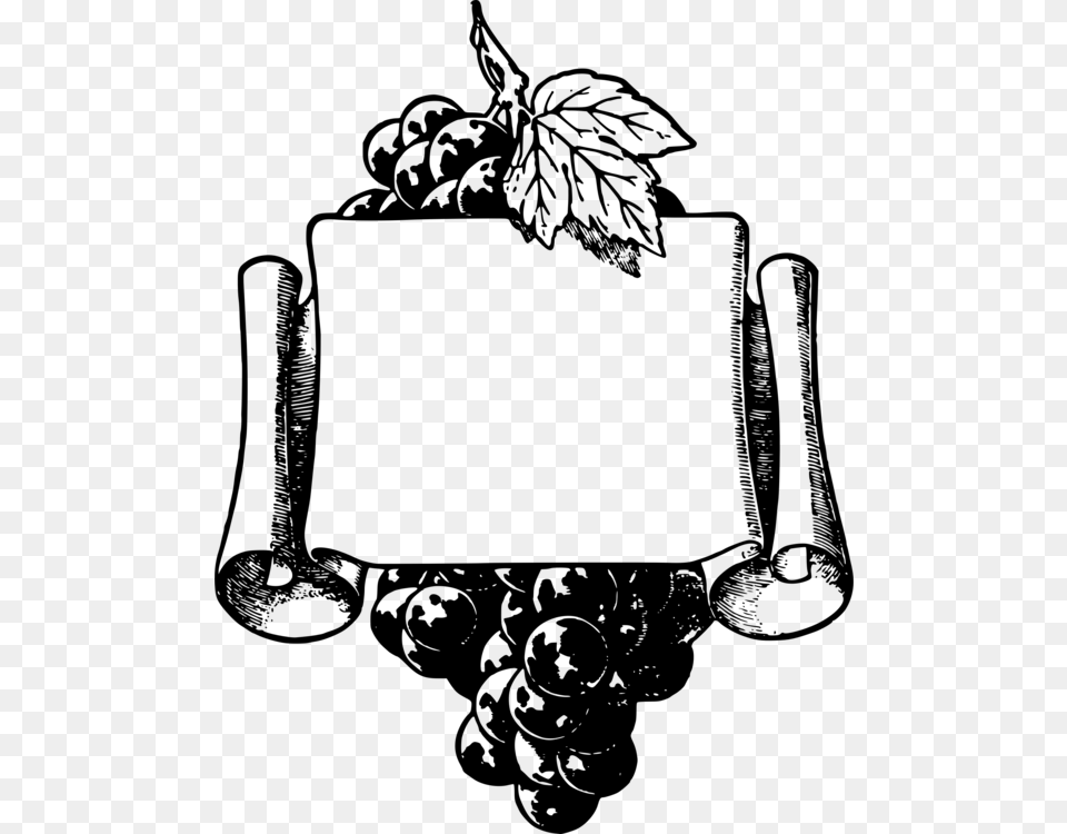 Common Grape Vine Wine Picture Frames Fruit, Gray Free Png