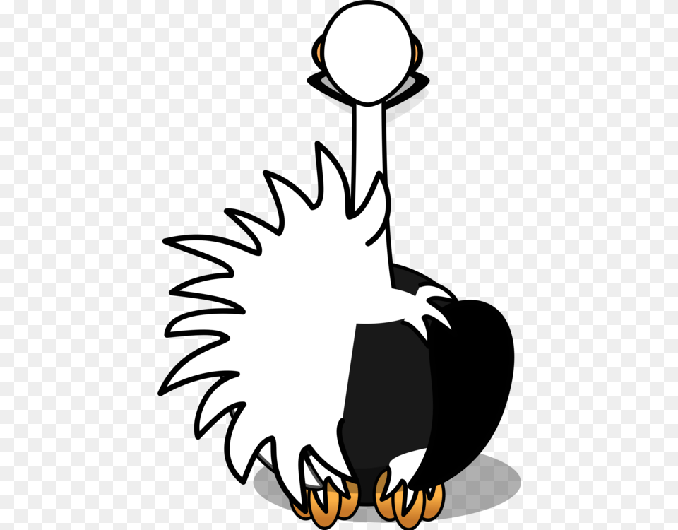 Common Ostrich Bird Cartoon Silhouette Ducks Geese And Swans, Electronics, Hardware, Stencil, Person Png