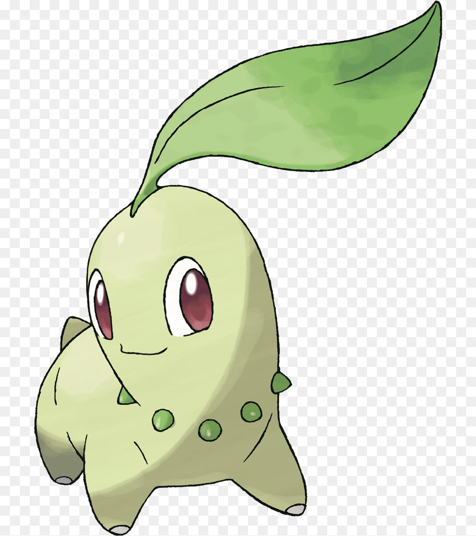 Common Pokemon Xy Breakpoint Mnm English X4 Chikorita, Green, Leaf, Plant Png Image