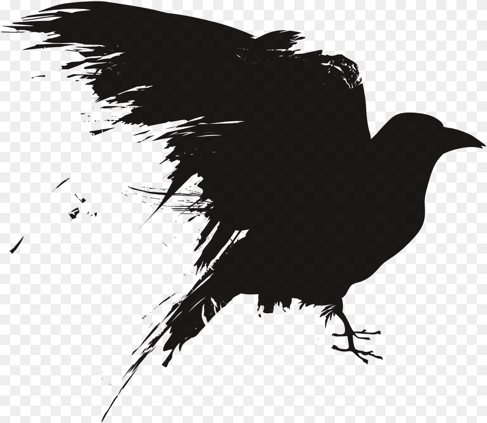 Common Raven Tattoo Artist Crow Bird Royalty Crow Silhouette, Animal, Blackbird Free Png Download