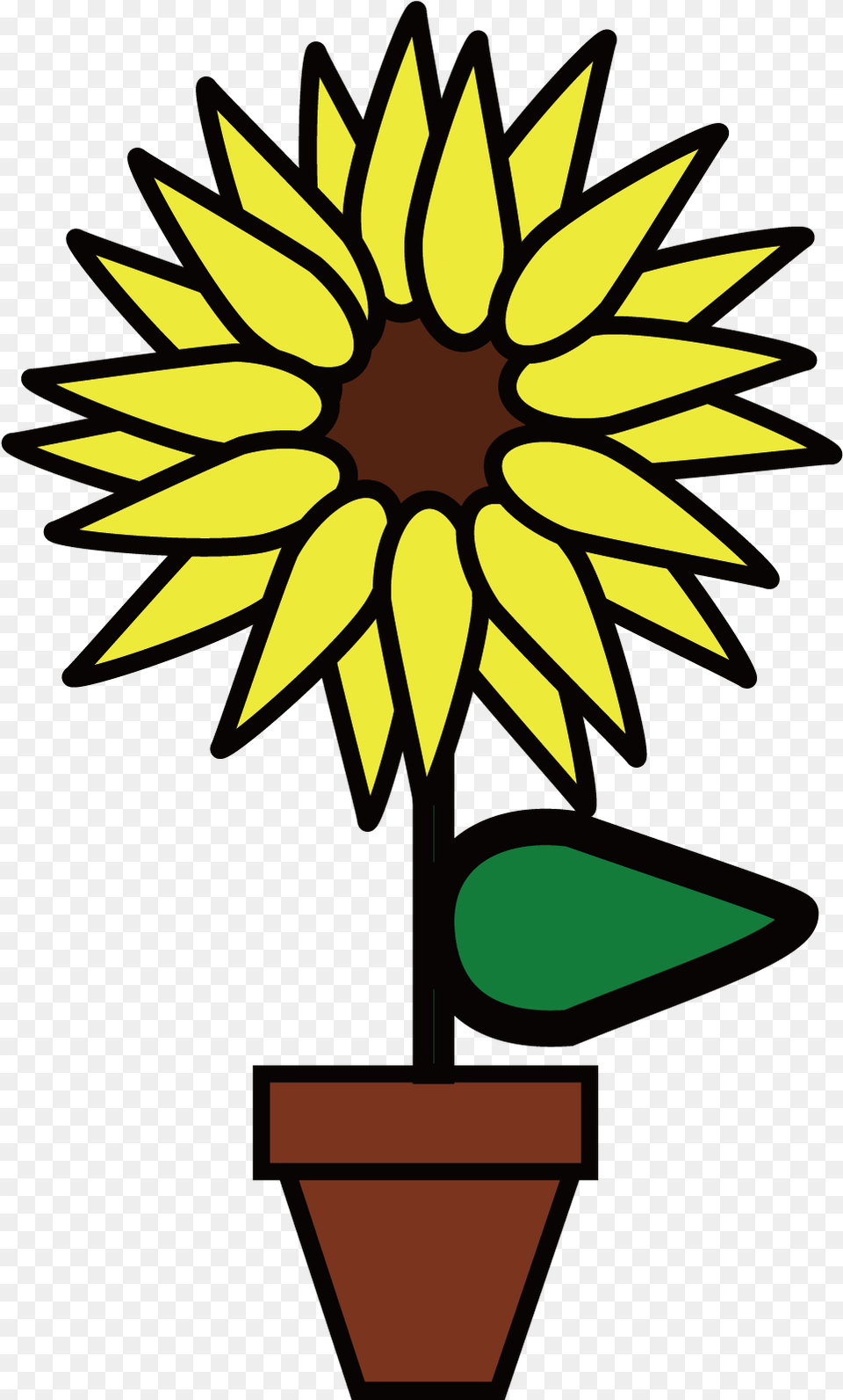 Common Sunflower Flower Drawing Plant Flora Gambar Flora Animasi, Potted Plant, Cross, Symbol Free Png