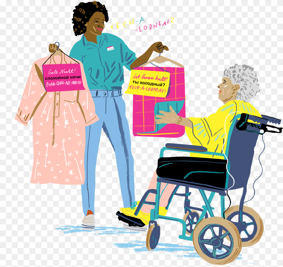 Communication In Old Peoples Homes University Giessen Illustration, Adult, Person, Man, Male Free Png Download