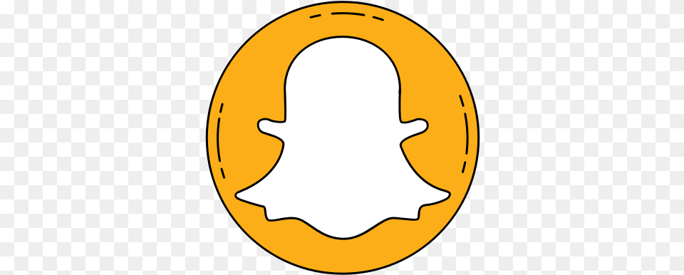 Communication Logo Media Orange Snapchat Social Icon Orange Snapchat Logo, Clothing, Hat, Badge, Symbol Free Transparent Png