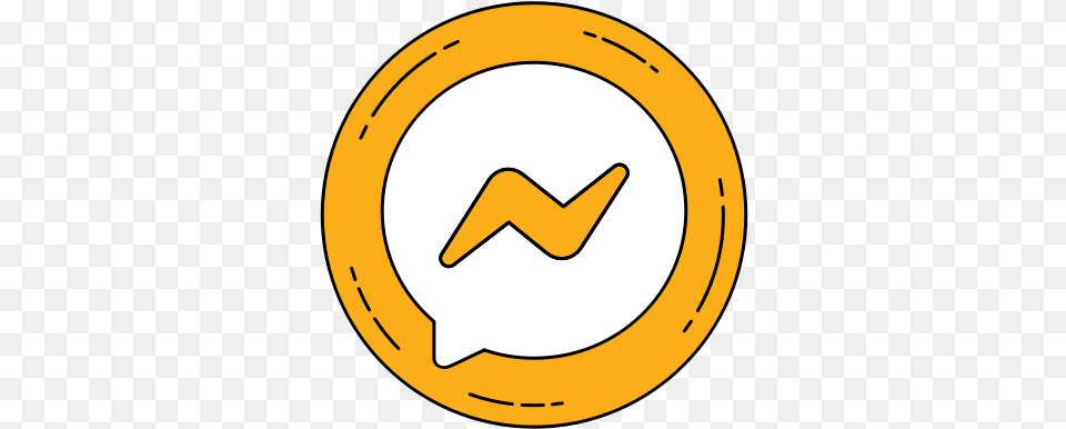 Communication Logo Message Messenger Messenger Icon Orange, Symbol, Sign Free Png