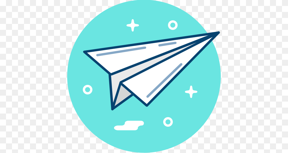 Communication Mail Origami Paper Plane Send Icon, Disk, Lighting, Outdoors, Astronomy Free Transparent Png