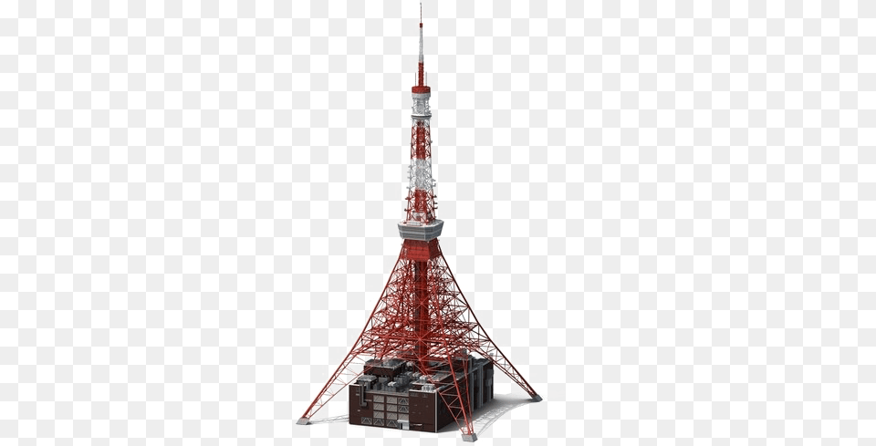 Communication Tower Architecture, Building, Landmark, Tokyo Tower Free Transparent Png
