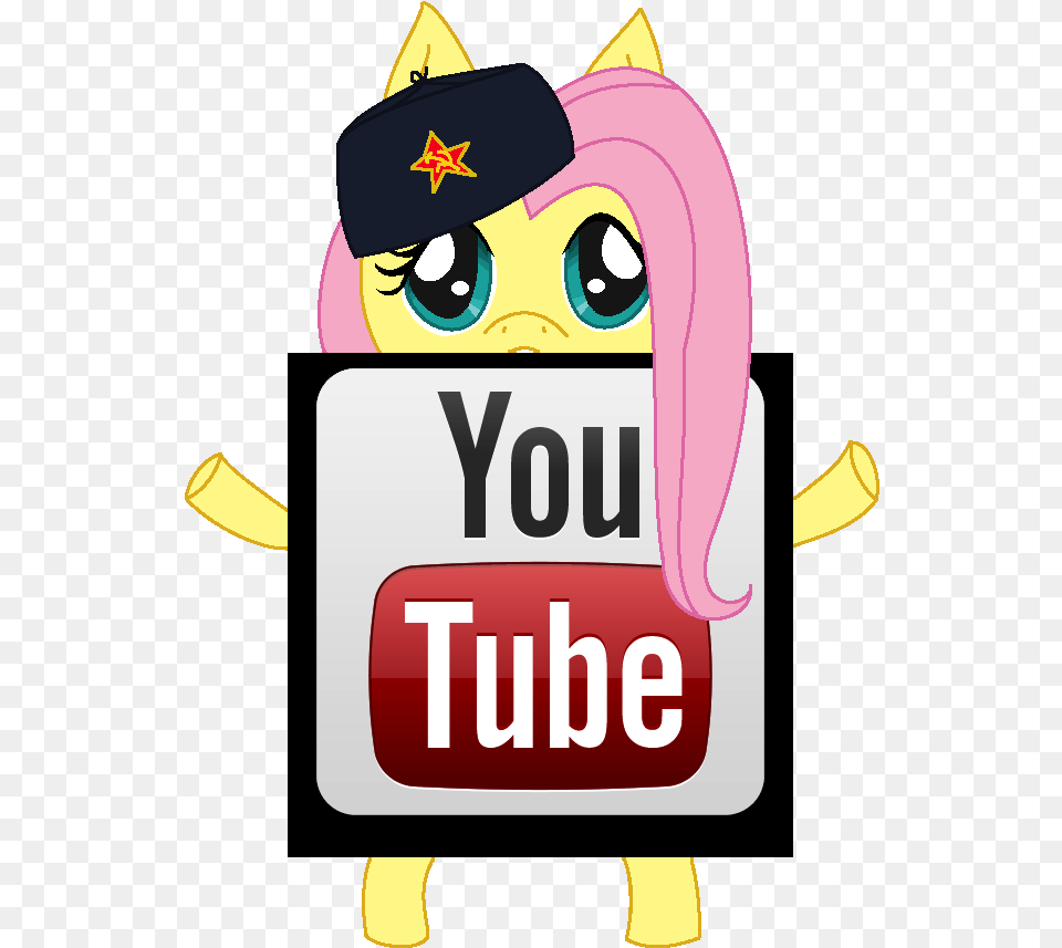 Communist Fluttershy Youtube Logo By Xelectricwings Youtube 45 17 Apk, Clothing, Hat, Text, License Plate Free Png