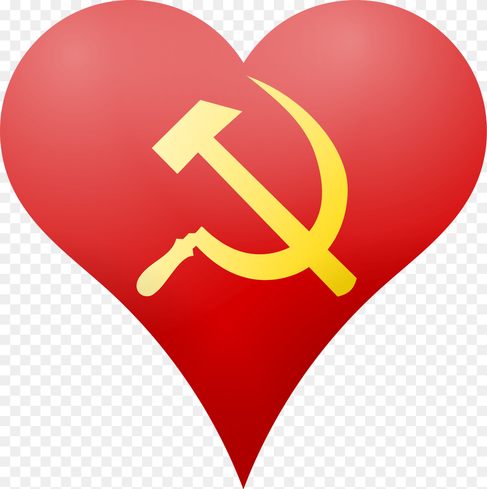 Communist Heart Heart With Hammer And Sickle Free Png Download