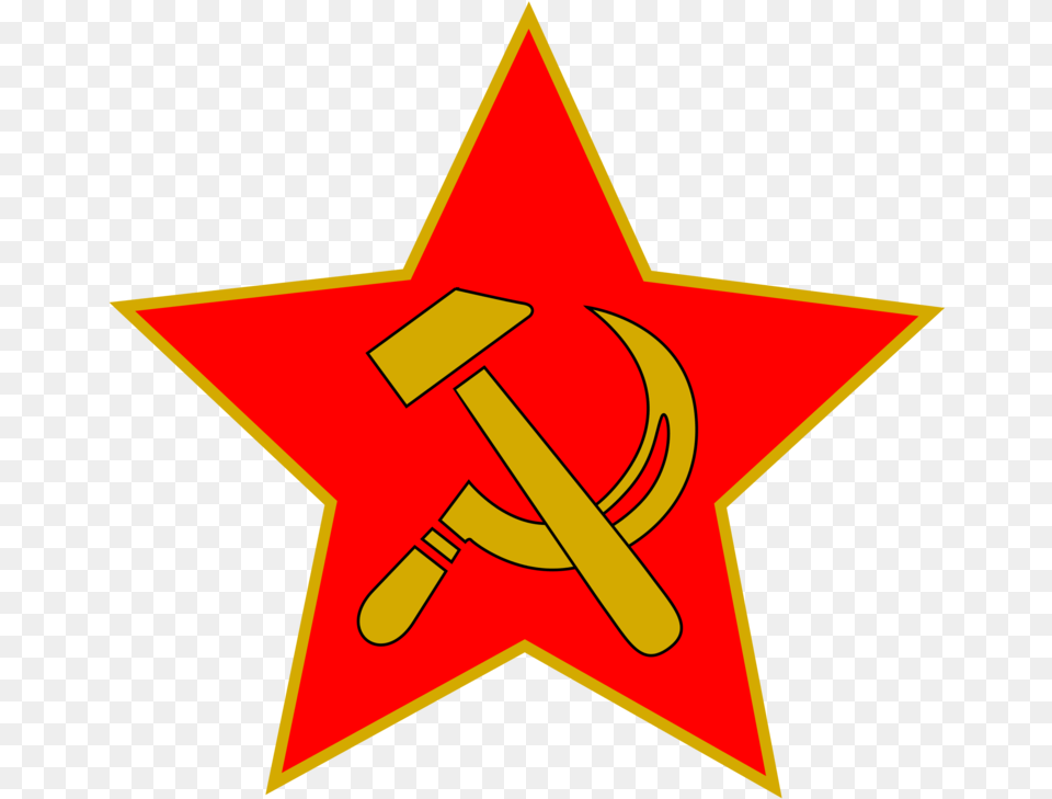 Communist Party Of The Soviet Union Hammer And Sickle Communism Symbol, Star Symbol Free Transparent Png
