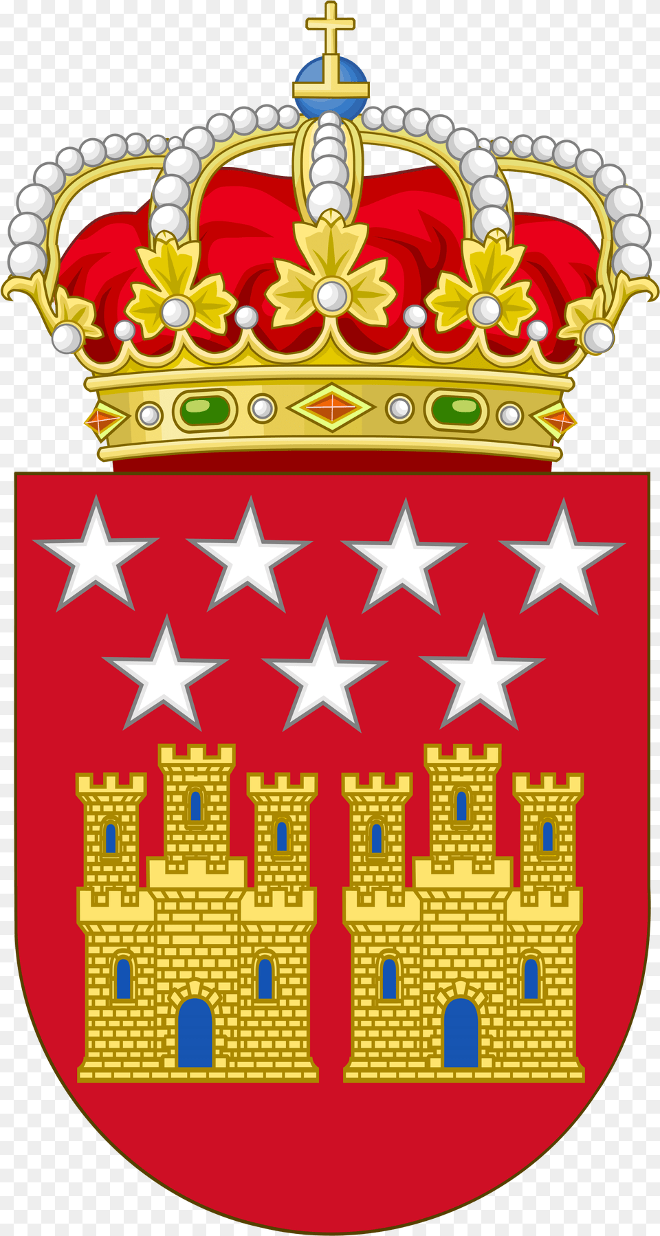 Community Clipart Comunidad Community Of Madrid Coat Of Arms, Accessories, Dynamite, Weapon, Jewelry Free Png