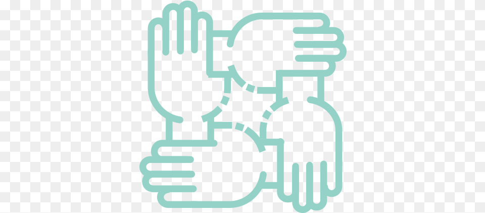 Community Connected Hands Icon, Glove, Clothing, Cutlery, Fork Png