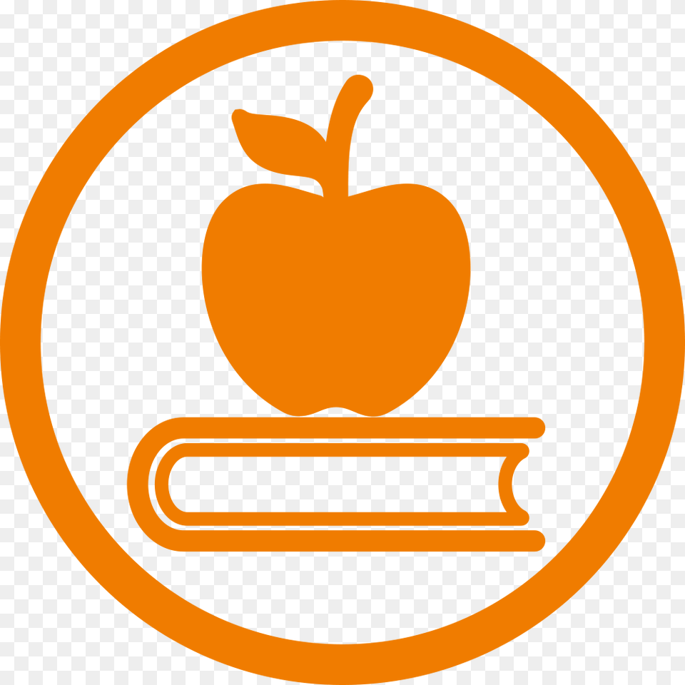 Community Education Icon Orange, Logo, Food, Fruit, Plant Png Image