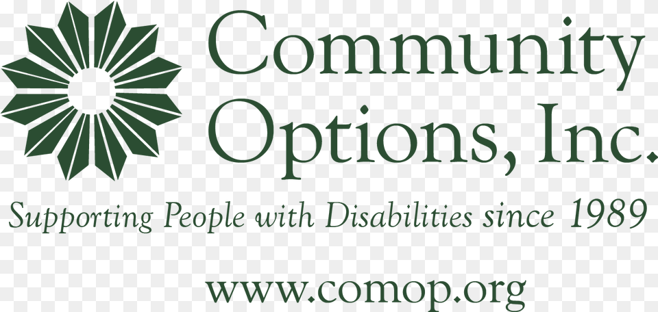 Community Options Logo, Green, Plant, Leaf, Wheel Png