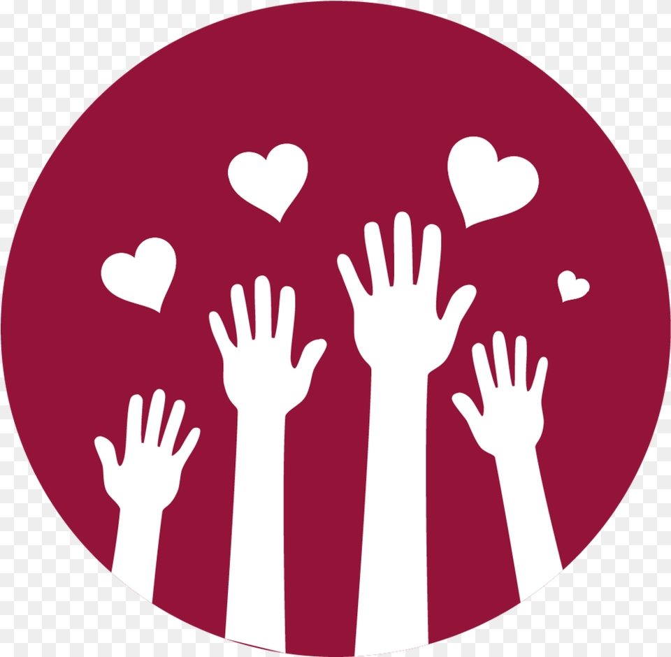 Community Sutton Vineyard Church Hands Up In A Circle, Body Part, Hand, Person Png Image