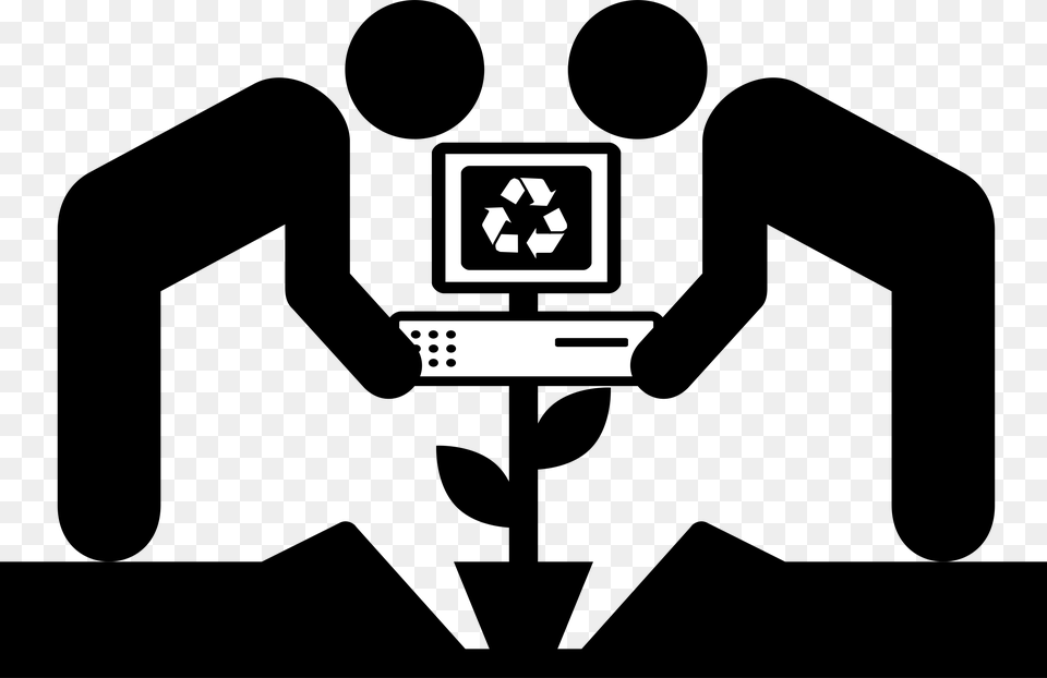 Community Technology Center Clip Arts Community Garden Icon, Recycling Symbol, Symbol, Stencil Free Png Download