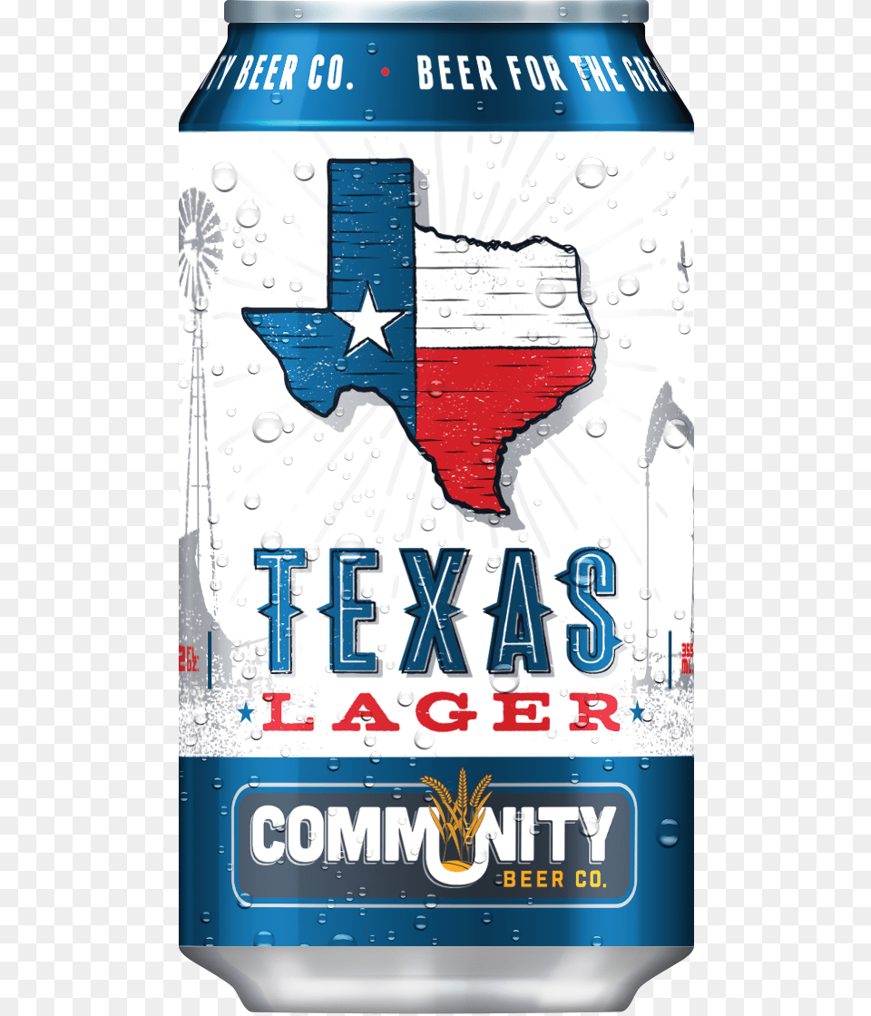 Community Texas Lager, Alcohol, Beer, Beverage, Advertisement Free Transparent Png