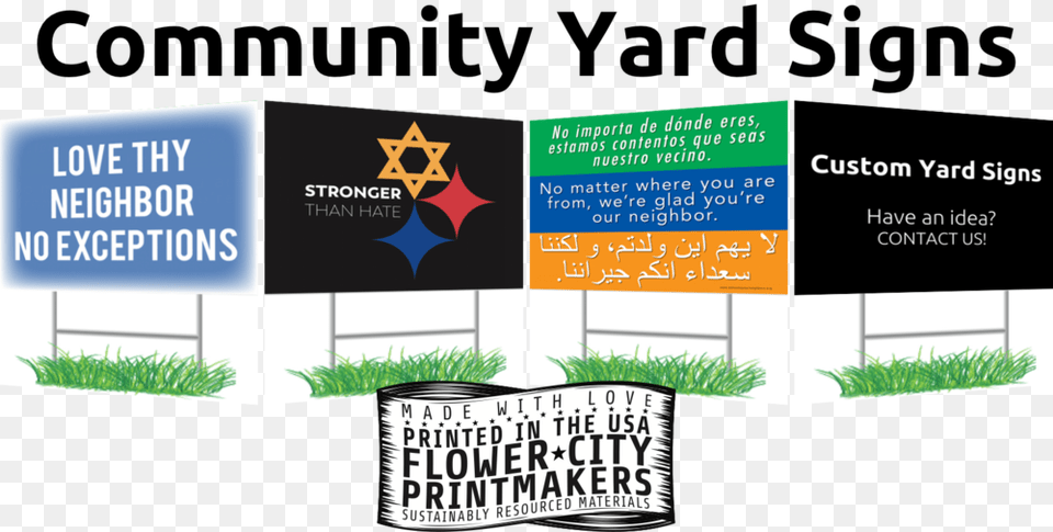 Community Yard Signs Graphic Design, Advertisement, Plant, Poster, Book Free Transparent Png