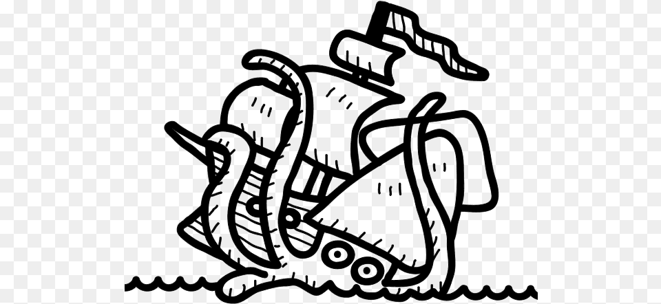 Como Dibujar Un Kraken, Gray Png Image