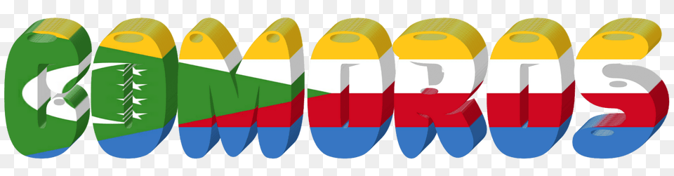 Comoros Lettering With Flag Clipart, Clothing, Footwear, Shoe, Sneaker Free Transparent Png