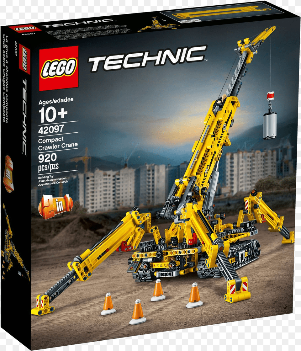 Compact Crawler Crane Lego, Construction, Construction Crane, Bulldozer, Machine Free Transparent Png