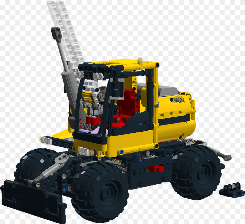Compact Excavator Front V4 Lego, Machine, Bulldozer, Wheel Free Png Download