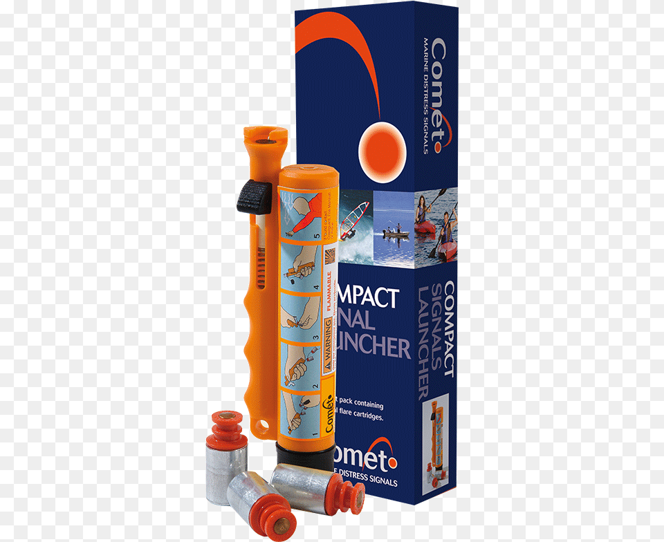Compact Signal Launcher Comet, Bottle, Person, Racket, Sport Free Png