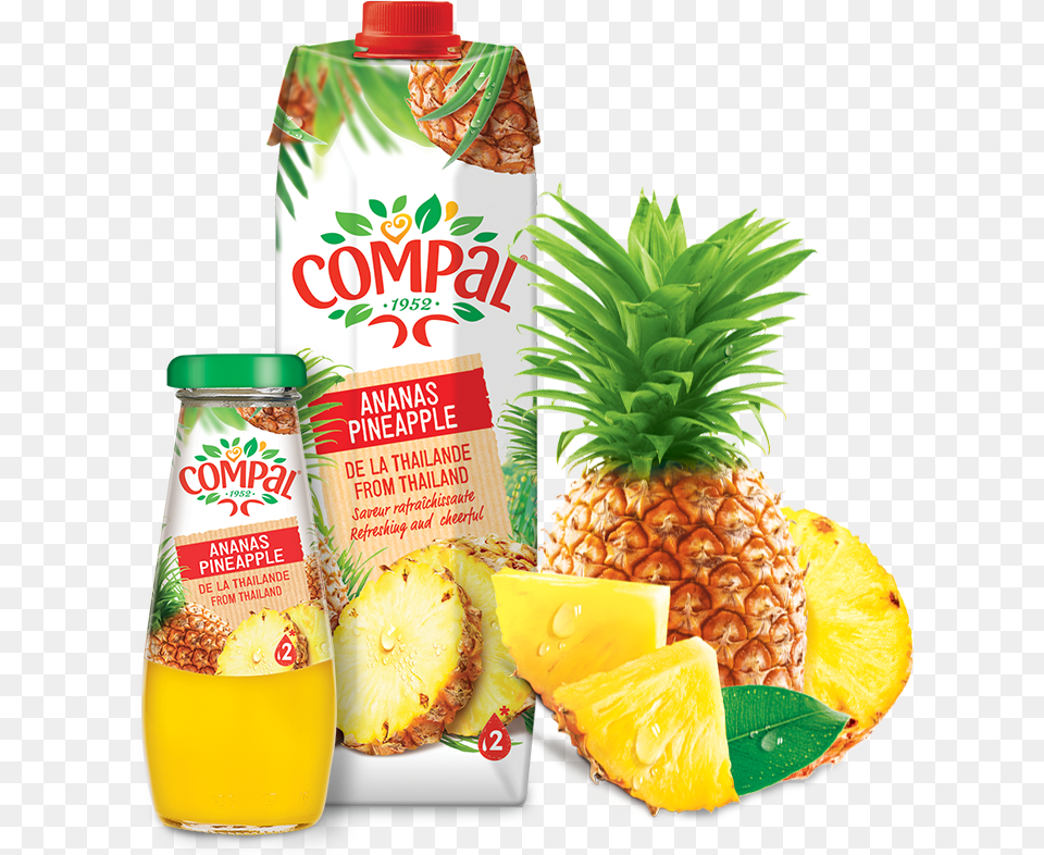 Compal Pineapple Juice Form Thailand Sizes Available Fresh Pineapple, Food, Fruit, Plant, Produce Free Png