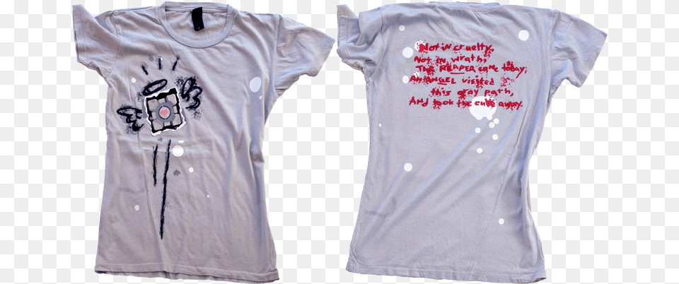 Companion Cube Angel Wallpaper Active Shirt, Clothing, T-shirt Free Transparent Png