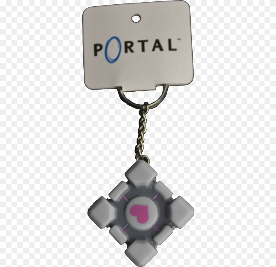 Companion Cube Vinyl Keychain Crowded Coop Portal Original Companion Cube Vinyl Keychain, Accessories, Earring, Jewelry, Necklace Free Png Download