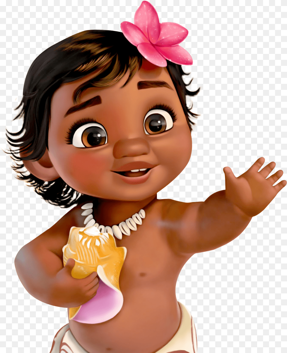 Company Moana Walt Birthday Child Baby Party Clipart Moana Baby, Person, Face, Head, Doll Free Transparent Png