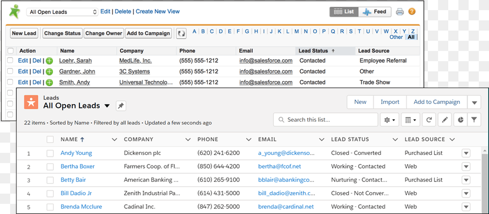 Compare How List Views Appear In Salesforce Classic Salesforce Lightning List View, File, Page, Text, Webpage Free Png Download