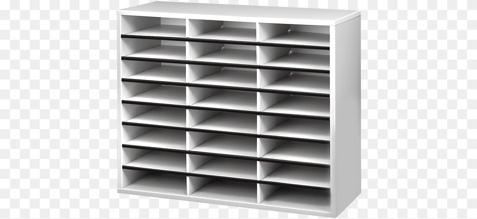 Compartment Letter Dove Gray Fellowes Literature Organizer 24 Compartments, Shelf, Furniture Free Png