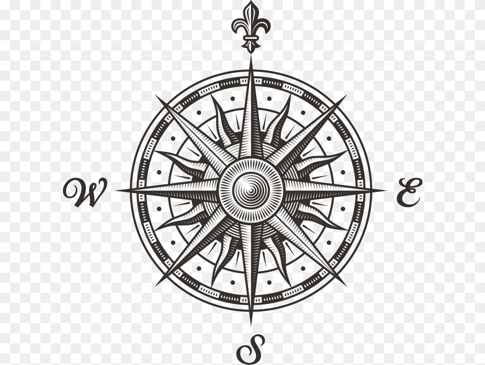 Compas Rose Sun Compass, Chandelier, Lamp, Machine, Wheel Free Png