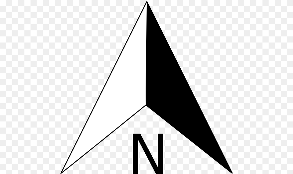 Compass Arrow North Symbol, Triangle, Blade, Dagger, Knife Png Image