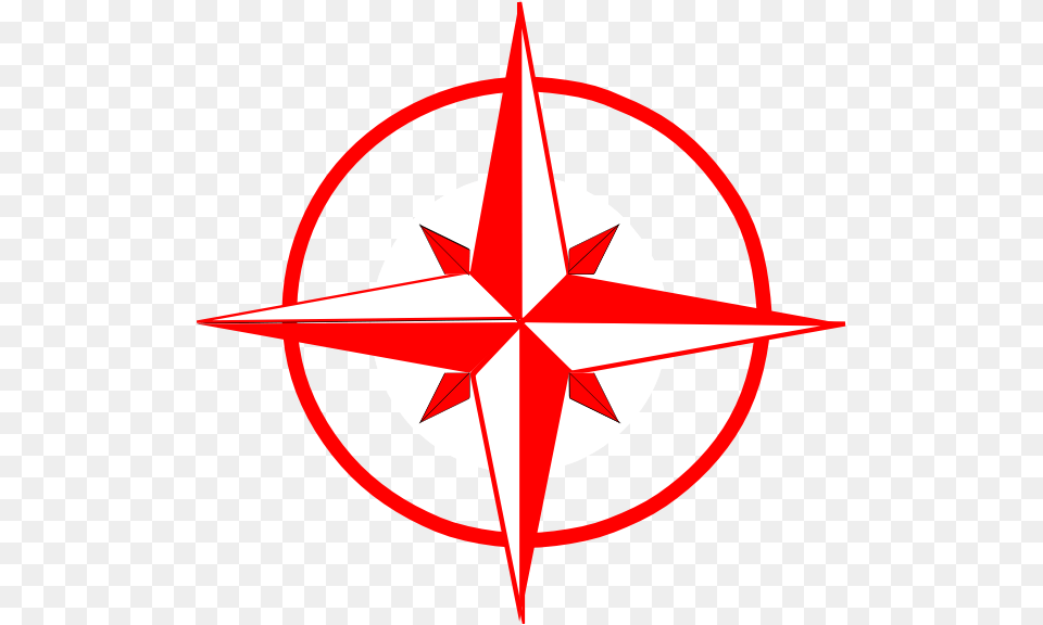 Compass Clipart Red Red Compass Clip Art, Symbol, Bow, Weapon Free Png