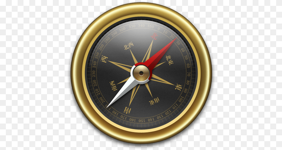 Compass Gold Black Icon Solid Free Png Download