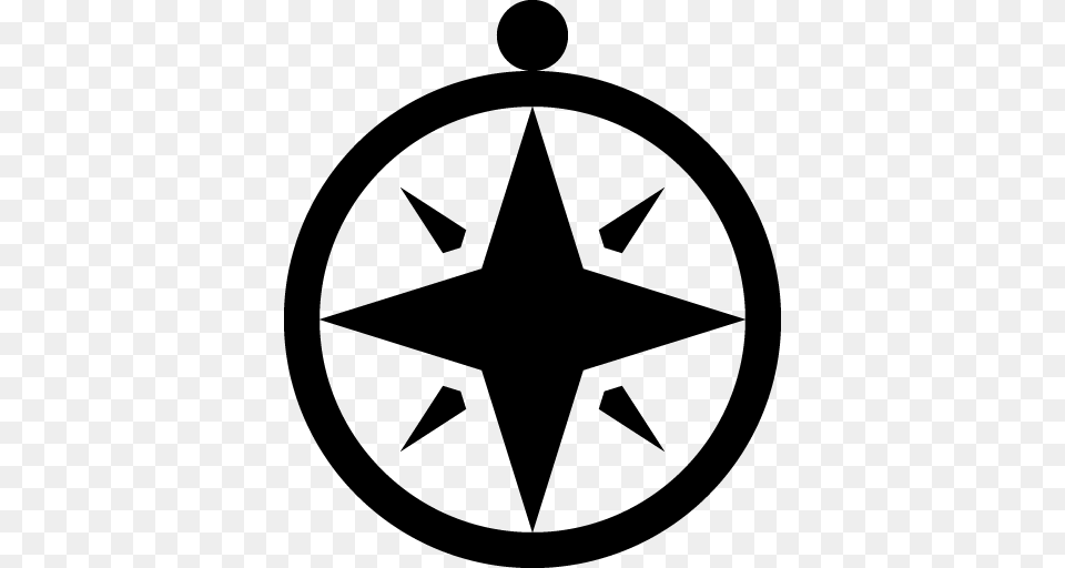 Compass Icon, Gray Free Png Download