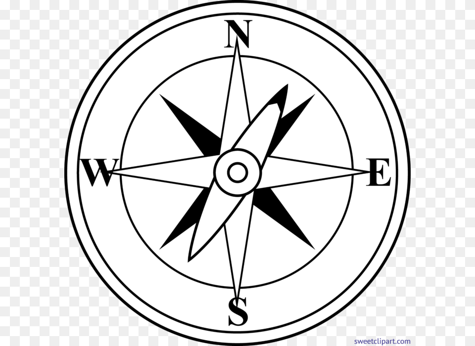 Compass Lineart Clip Art Png