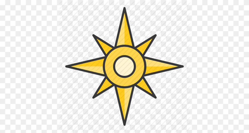 Compass Nautical North Star Star Icon, Symbol Free Png