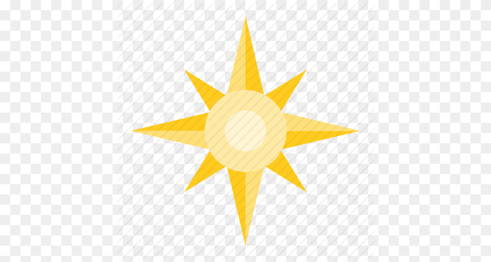 Compass North Star Sea Star Icon, Star Symbol, Symbol, Gold Free Png Download