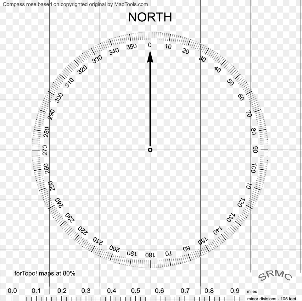 Compass Rose Bearings, Stencil Png