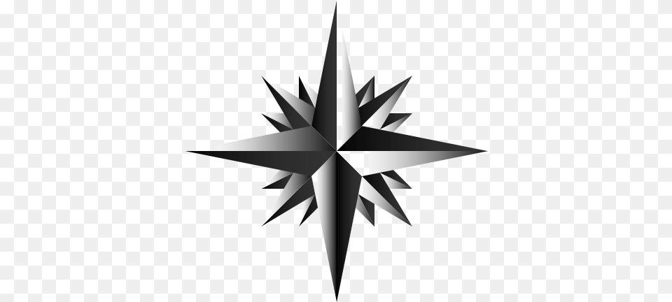 Compass Rose Black On White Transparent Compass Rose, Symbol, Star Symbol, Cross Free Png Download