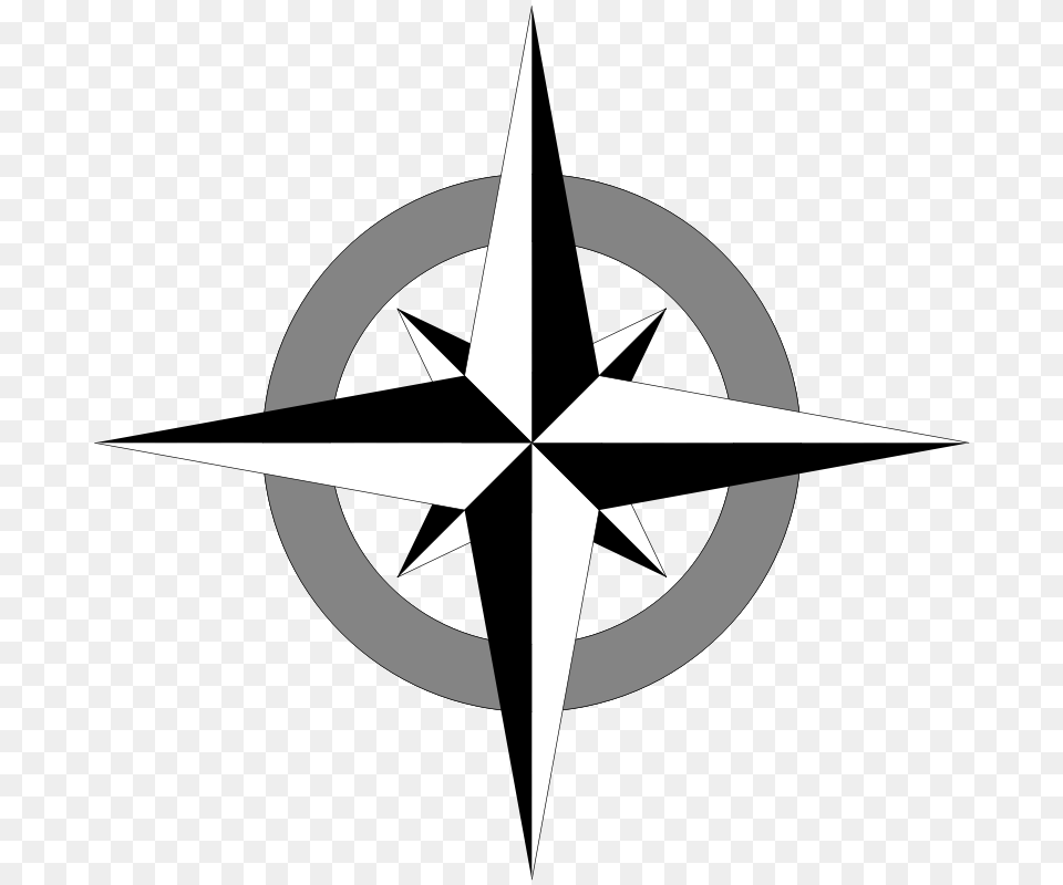 Compass Rose Bw Clip Art Download Free Transparent Png