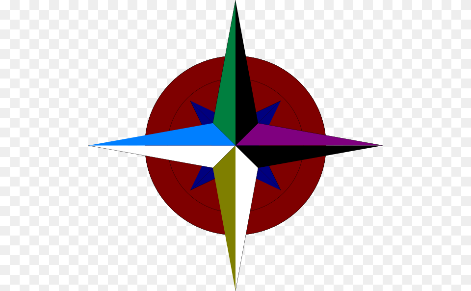 Compass Rose Color Clip Art At Clker, Animal, Fish, Sea Life, Shark Free Transparent Png