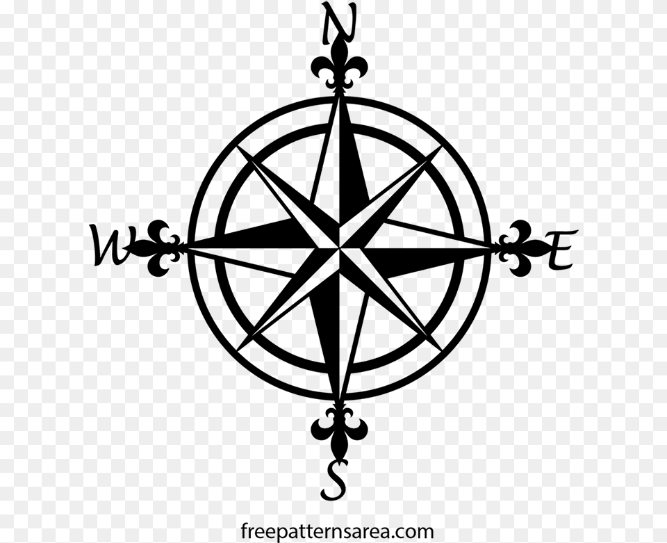 Compass Rose Compass Rose, Gray Png