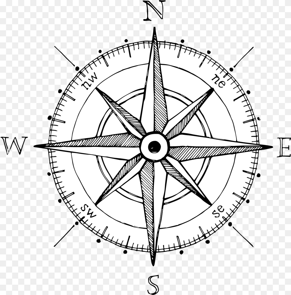 Compass Rose Drawing Hand Compass Drawing, Machine, Wheel Png